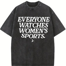 Everyone Watches Women's Sports Vintage Washed Graphic T-Shirt picture