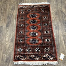 3x5 ft Antique Handmade Geometric Design Red Balouch Oriental Antique Wool Rug picture