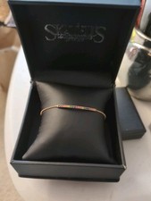 Zales 10k Multigem Bar Bracelet Yellow Gold picture