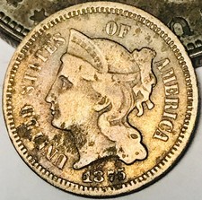 1875 Three Cent Nickel Piece 3C Ungraded US Type Coin CC31667 picture