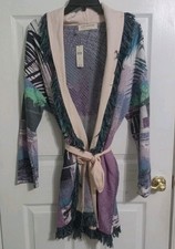 Anthropologie Aldo-Martins Moira Fringed Cardigan Tie Waist  Print  Small NEW picture