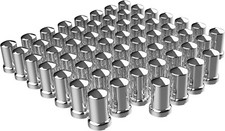 33mm Chrome Plastic w/ Flange Push on Lug Nut Covers for Semi Truck Wheels(60) picture