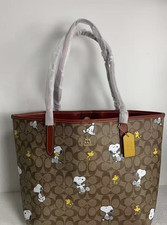Coach CF166 Women's Tote Bag - Gold/Khaki/Redwood Multi picture
