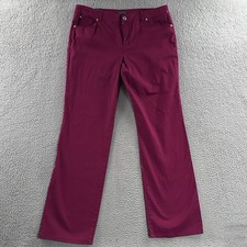 Bandolino Womens Jeans Red Size 16 Samantha Straight Leg Stretch Cotton Blend picture