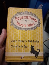 Vintage HC BC Superstitious? Here's Why Signed By Author Mid-century Illus. picture