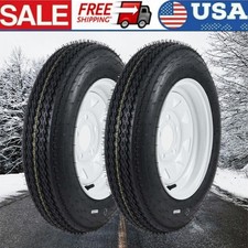 ⭐2-Pk Trailer Tires On Rim 4.80-12 480-12 4.80X12 12