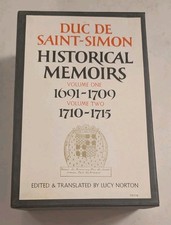 Historical Memoirs 1691-1715 Duc De Saint-Simon 2 Volumes  picture