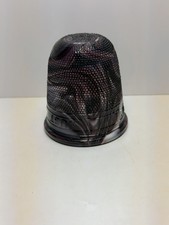 George Davidson Purple Swirl Malachite Slag Glass SHOT CUP:  JUST A THIMBLE FULL picture