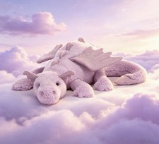 Huge 66cm Jellycat Lavender Dragon - Authentic + New ✨ picture
