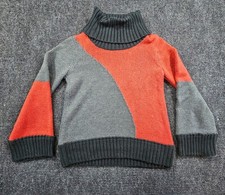a.n.a. A New Approach Sweater Womens Medium Multi Colorblock Knitted Turtleneck picture
