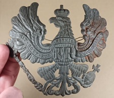 WWI Imperial Prussian German Pickelhaube Helmet Plate Badge - picture