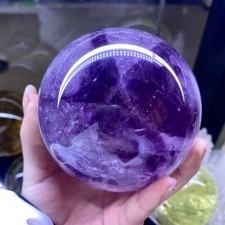 2.51LB Top Natural Amethyst Sphere Crystal Ball Healing Stone 80mm picture