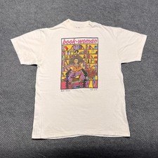 Vintage 1989 Kiki Suarez Book Woman Art T Shirt Hanes Large Rare Men’s White picture