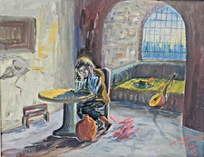 SWEDISH MID CENTURY EXPRESSIONIST OIL PAINTING 