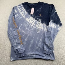 NWT Simply Southern Stay Wild Shirt Womens Medium Blue Tie-Dye Long Sleeve Tee picture