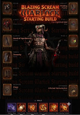 DIABLO 4🌞SEASONAL 15🔥BLAZING SCREAM WARLOCK BUILD✨x10 NON-GA ITEMS✨100M GOLD picture