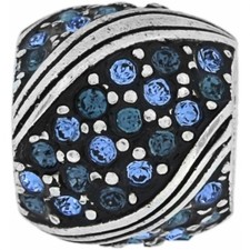 New Brighton ABC AMERICANA Silver Blue Bead Charm Spacer MSRP $23 picture
