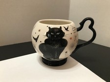 Anthropologie Florence Balducci Black Cat Stoneware Mug 2024 Halloween Exclusive picture