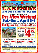 Vintage Lakeside Amusement Park Ad Magnet – Salem, Virginia picture