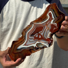 1.75LB Natural Lace Agate Slab Quartz Crystal Mineral Specimen Healing picture