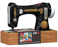 Eurographics Sewing Machine Memories Tin 550-Piece Jigsaw Puzzle NEW IN BOX picture