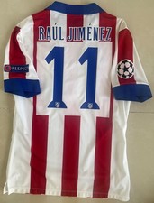 RAÚL JIMENEZ ATLÉTICO DE MADRID 2014 MATCH SHIRT CHAMPIONS LEAGUE picture