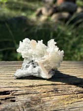 Natural Peach Stilbite In Chalcedony- Beautiful 1.7” Druzy Chalcedony & Stilbite picture