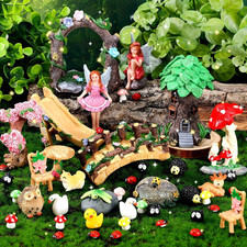 44 Pcs Fairy Garden Kit Miniature Fairy Garden House Accessories with Resin picture
