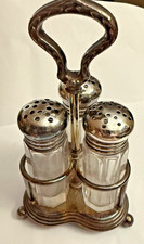Vintage R Wallace Hotel Imperial Cruet Condiment Holder Silver Co. picture