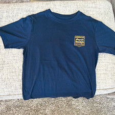 Pier27 Men's Regular Fit M Navy Cotton Crew Neck Short Sleeve Graphic Logo Tee picture