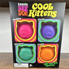 ULTRA RARE Teenie NeeDoh Cool Kittens 4-Pack By Schylling DM To Bundle picture