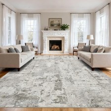 GarveeHome Area Rug 10x14 Washable Neutral Abstract Beige picture