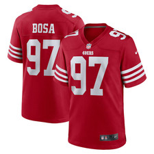 Men's San Francisco 49ers Nick Bosa #97 Stitched Scarlet Player Game NWT picture