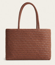 Madewell The Signature Woven Tote in Suede & Leather - Mocha picture