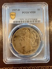 1927 D Peace Dollar (Semi Key Date) PCGS VF35 picture