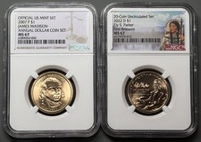 2007 James Madison & 2022 Ely S Parker NGC MS67 Dollar Coin Lot  Lot of 2 picture