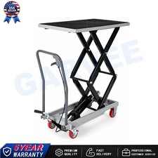330-770 LBS Hydraulic Lift Table Cart Double Scissor 14