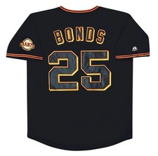 Barry Bonds San Francisco Giants Black Jersey w/ Team Patch Men's (L-XL) picture