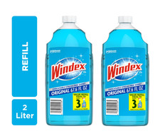 Windex Glass Cleaner Spray Refill, Original Blue Window Cleaner, 2L, pack of 2 picture