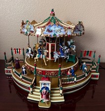 Vintage 1997 Mr. Christmas Holiday Around The Carousel Musical NIB Works 27901 picture