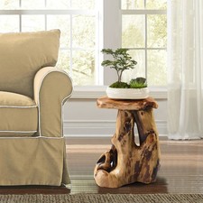 Greenage Live Edge Cedar Stool, 19.5