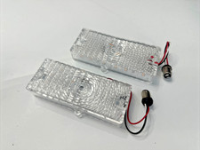 1969 1970 LED  Chevy Chevrolet C10 Clear Turn Signal Parking Light Lens Pair picture