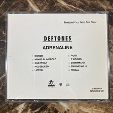 Deftones – Adrenaline CD 1995 Promo Advance Full Album No Edit Nu Metal Maverick picture