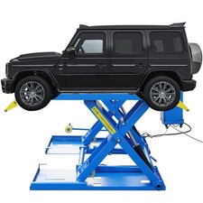 7000LB Hydraulic Scissor Car Lift 110V Electric Mid Rise Auto Lift CE Certified picture