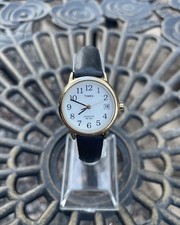 Timex T20433, Women's Easy Reader, Black Leather Watch, Indiglo, 25MM Case picture