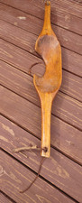 Antique Hand-Carved Wooden Milk Water-Pail Bucket Shoulder Carrying Device Decor picture