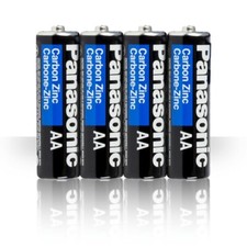 4 PCS PANASONIC - Carbon Zinc AA Batteries Super Heavy Duty Power picture
