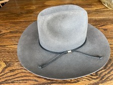 VINTAGE STETSON WESTERN COWBOY HAT 4X BEAVER GRAY SIZE 7 1/4 picture