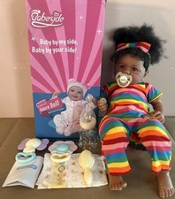 BABESIDE 20Inch Realistic Newborn Real Life Baby Doll Lifelike Reborn Black Girl picture