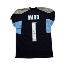 Cameron Cam Ward Tennessee Titans Navy Autographed Auto Signed Jersey JSA picture